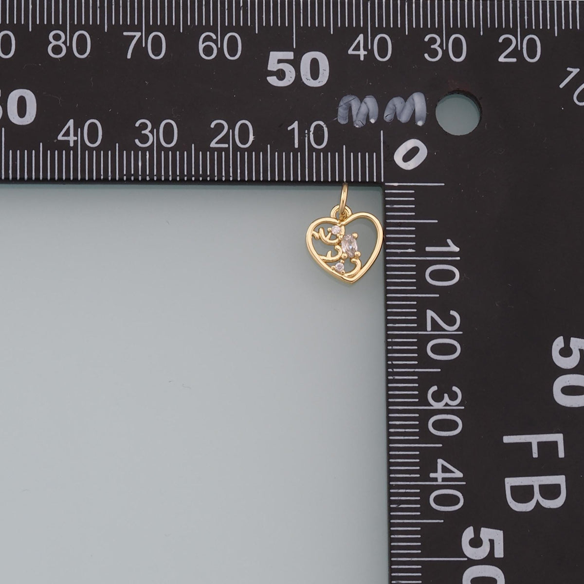 Gold Heart Charms,18K Gold Filled Heart Pendant,Heart Charm Bracelet Necklace for DIY Jewelry Making Supply