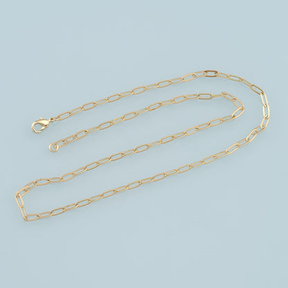 18K Gold Filled Oval Oval Chain 2 in, 16 in for Jewelry Making