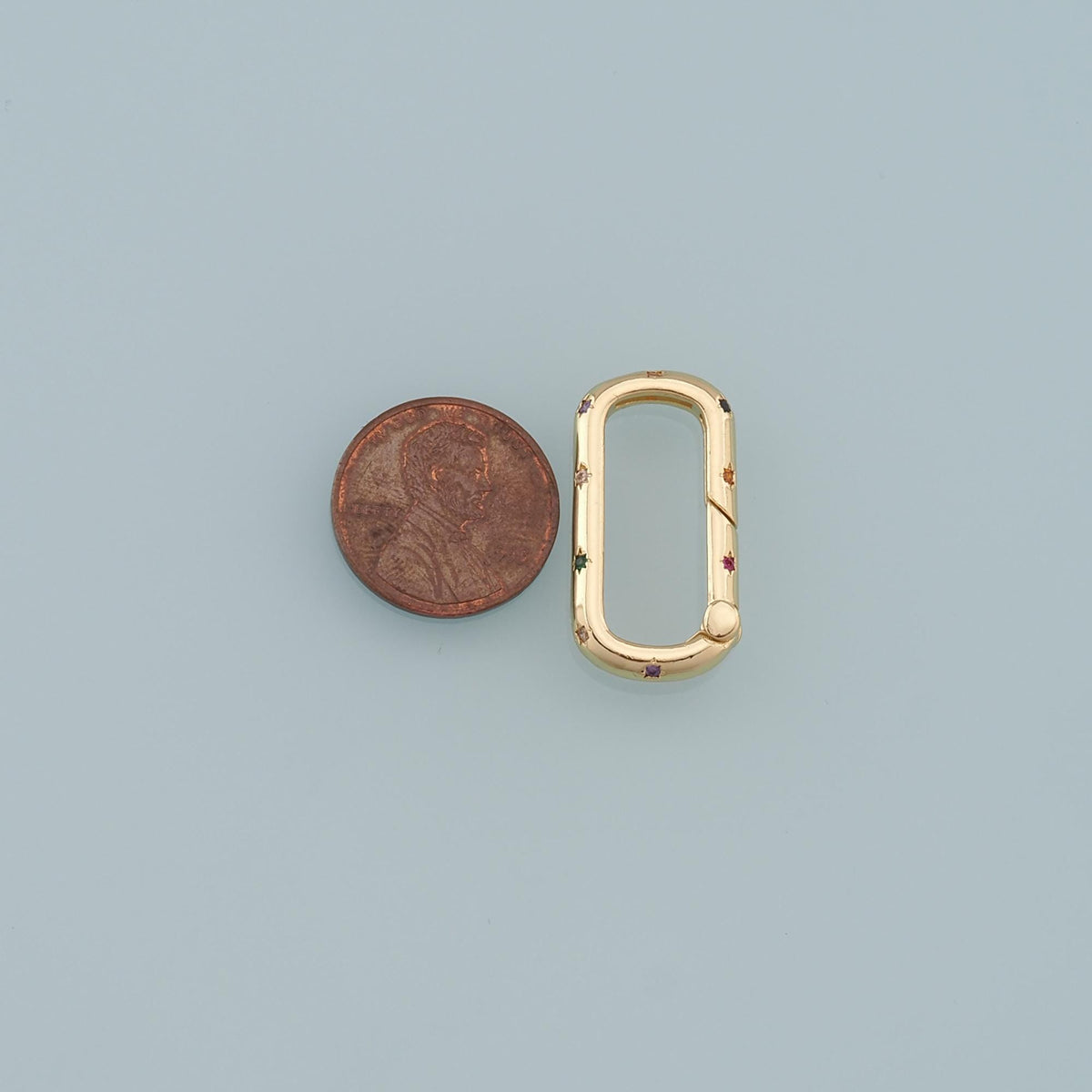 18K Gold Filled Oval Carabiner Clasp,Buckle Clasp,Carabiner Screw Clasp,Turnbuckle,for DIY Jewelry