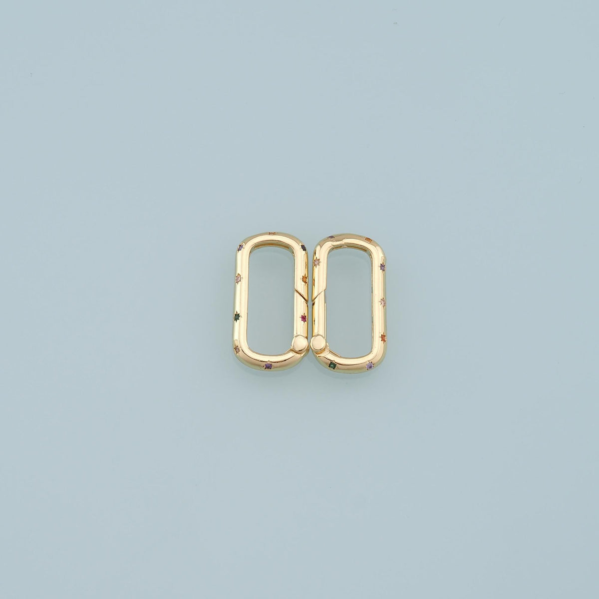 18K Gold Filled Oval Carabiner Clasp,Buckle Clasp,Carabiner Screw Clasp,Turnbuckle,for DIY Jewelry