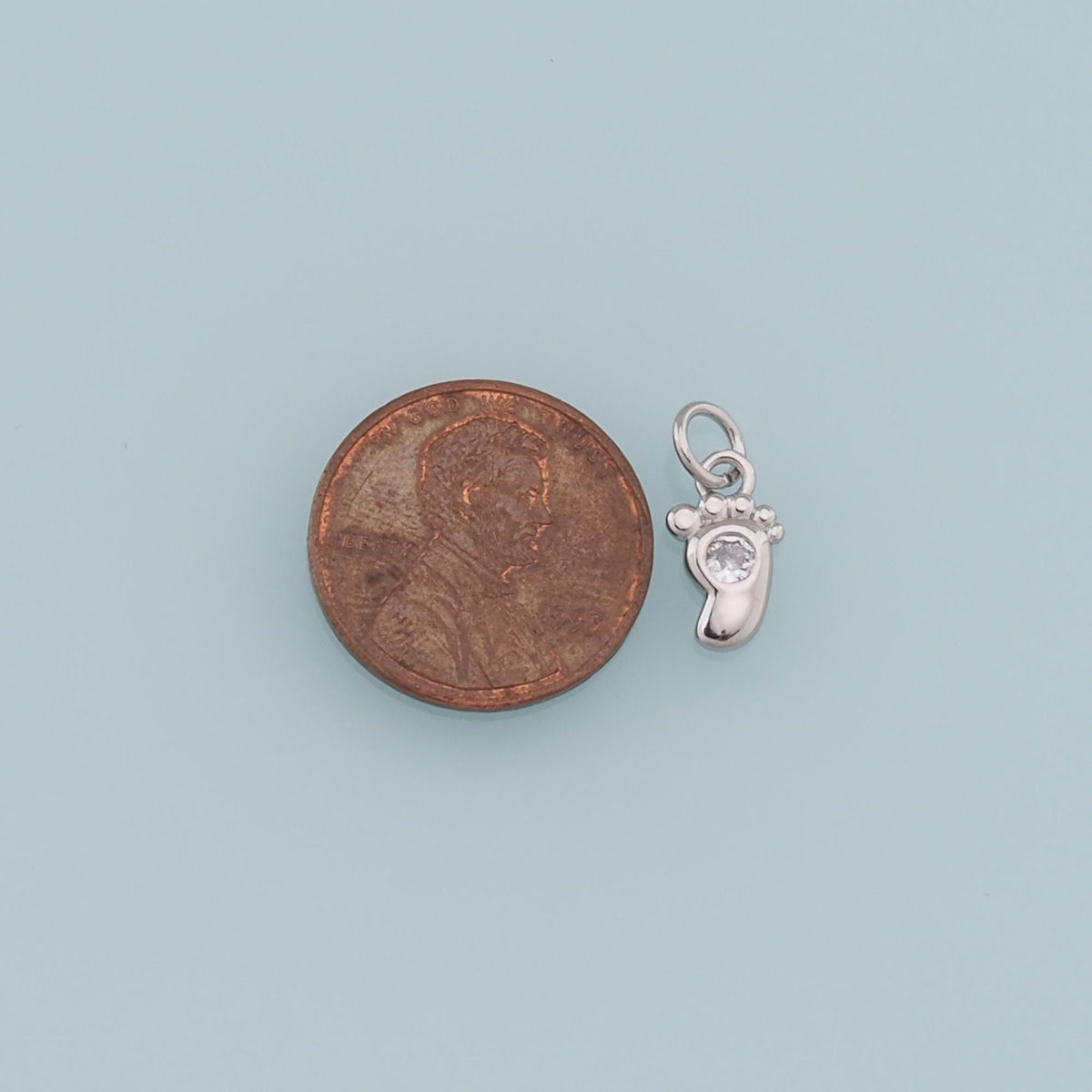 18K Gold Filled Hand CZ Charm Pendant for Jewelry Making