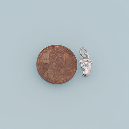 18K Gold Filled Hand CZ Charm Pendant for Jewelry Making