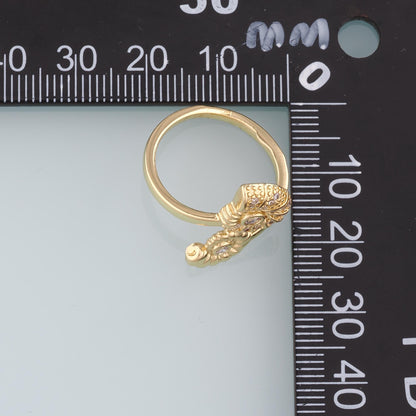 18K Gold Filled Shell CZ Jewelry Component