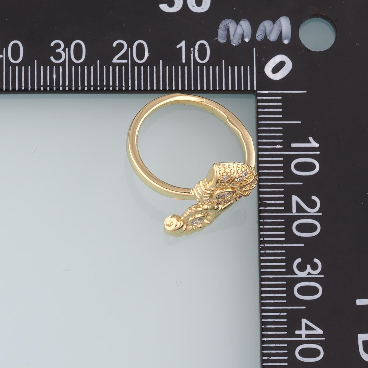 Gold Shell Ring,18K Gold Filled CZ Micro Pave Conch Ring,Classic Little Shell jewelry