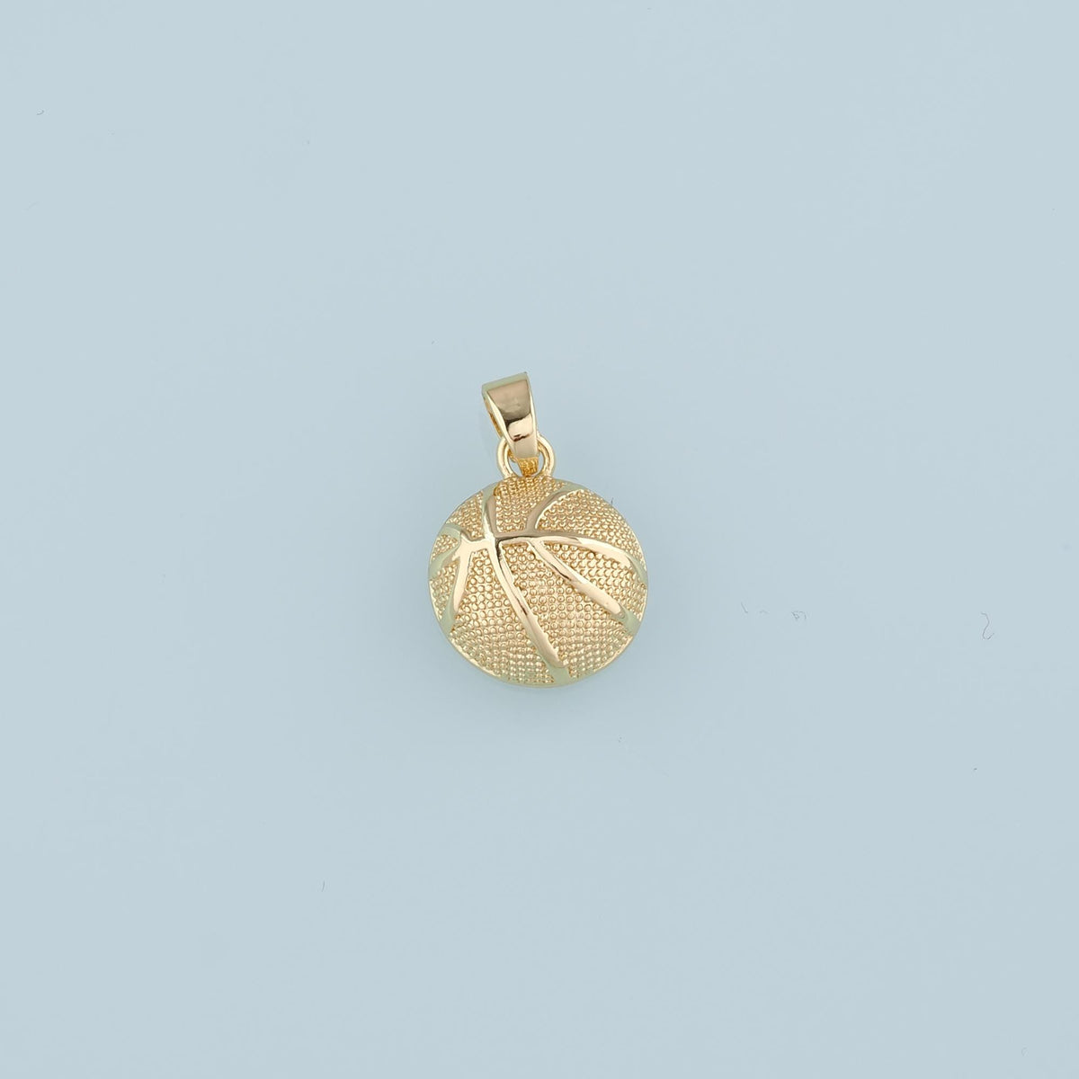 18K Gold Filled Basketball Pendant,Ball Charm Bracelet Necklace for DIY Jewelry Making Supply