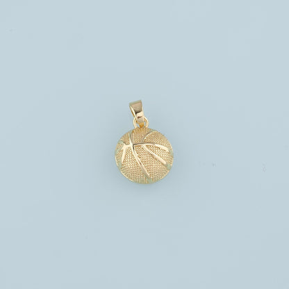 18K Gold Filled Basketball Pendant,Ball Charm Bracelet Necklace for DIY Jewelry Making Supply