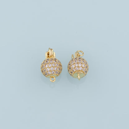 Gold Connector charm,18K Gold Filled Grenade Pendant,CZ Micro Pave Grenade Charm Bracelet Necklace for DIY Jewelry Making Sup