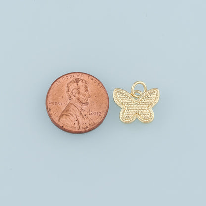 18K Gold Filled Butterfly Charm Pendant for Jewelry Making