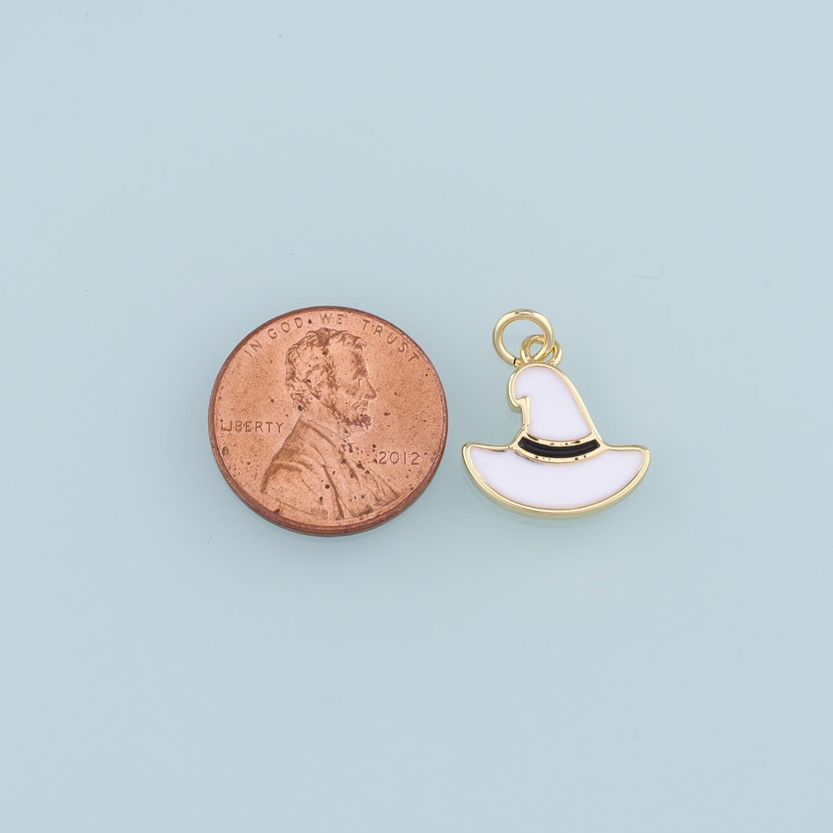 18K Gold Filled Enamel Charm Pendant for Jewelry Making