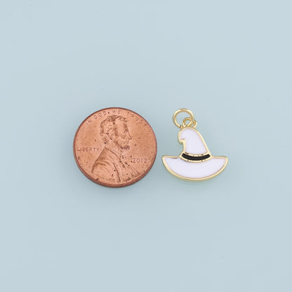 18K Gold Filled Enamel Charm Pendant for Jewelry Making