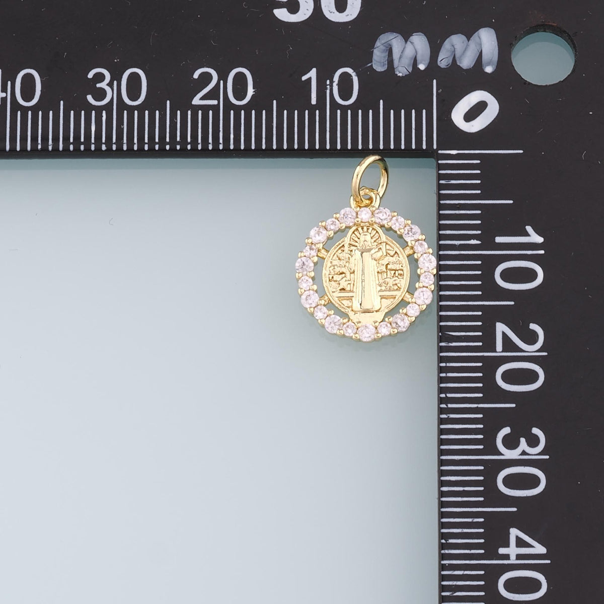 Gold Benedict Charm,18K Gold Filled Benedict Pendant,CZ Micro Pave Benedict Charm Bracelet Necklace for DIY Jewelry Making Su