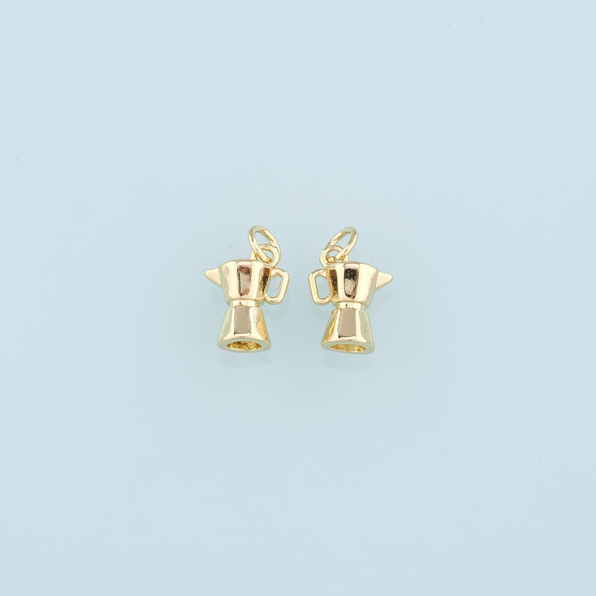Gold Kettle Charms,18K Gold Filled Kettle Pendant,Teapot Kettle Charm Bracelet Necklace for DIY Jewelry Making Supply