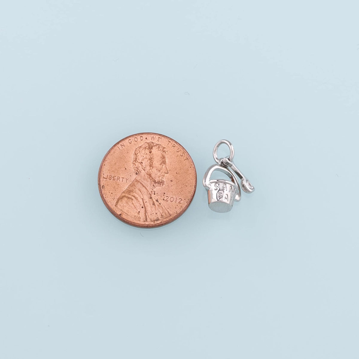 18K Gold Filled Bucket and spade Pendant,Shovel Charm Bracelet Necklace for DIY Jewelry Making Supply