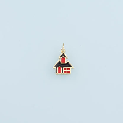18K Gold Filled Enamel Charm Pendant for Jewelry Making