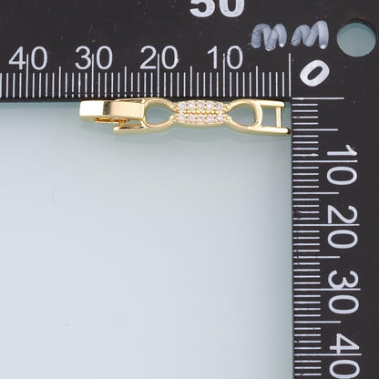 Gold Rectangle Charms,18K Gold Filled CZ rectangle Pendant,Strip crystal Charm Bracelet Necklace for DIY Jewelry Making Suppl