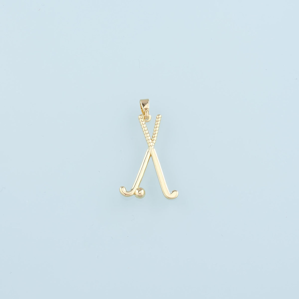 18K Gold Filled GolF Pendant,Golf Clubs Charm Bracelet Necklace for DIY Jewelry Making Supply
