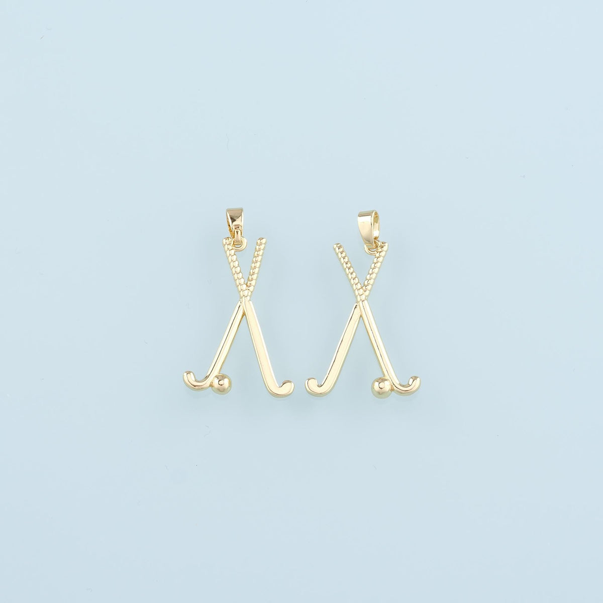 18K Gold Filled GolF Pendant,Golf Clubs Charm Bracelet Necklace for DIY Jewelry Making Supply