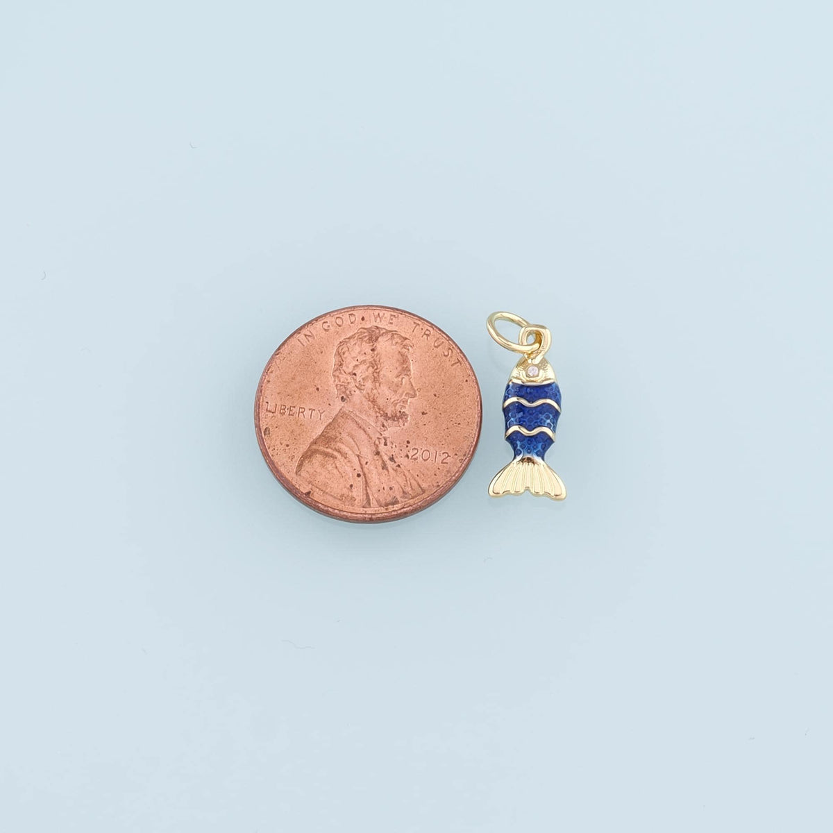 Gold Fish Charms,18K Gold Filled Enamel Fish Pendant,Cute Fish Charm Bracelet Necklace for DIY Jewelry Making Supply
