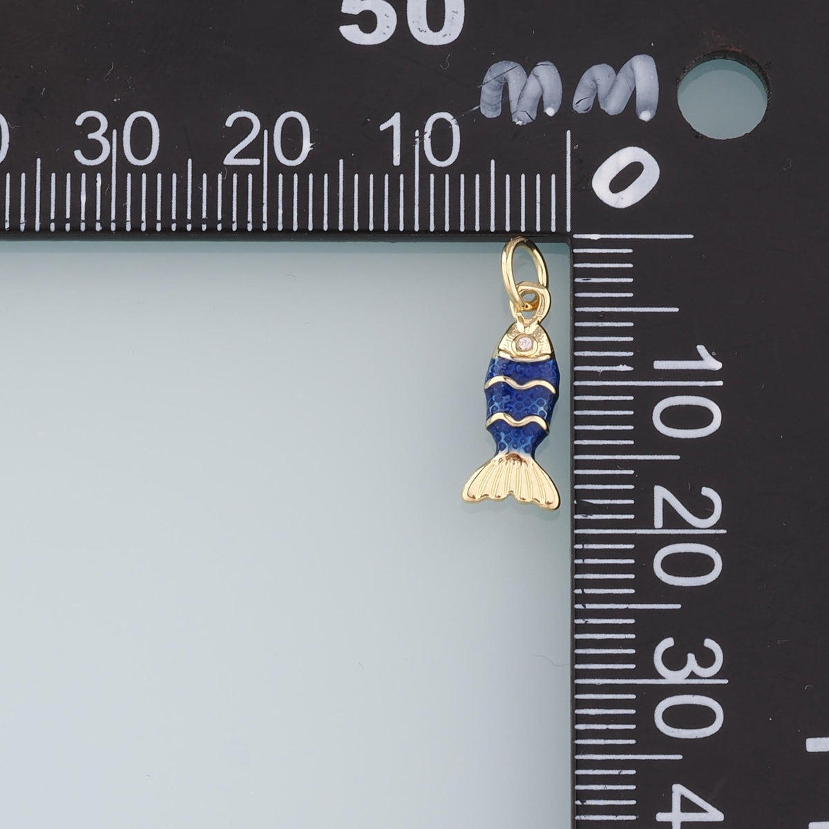 Gold Fish Charms,18K Gold Filled Enamel Fish Pendant,Cute Fish Charm Bracelet Necklace for DIY Jewelry Making Supply