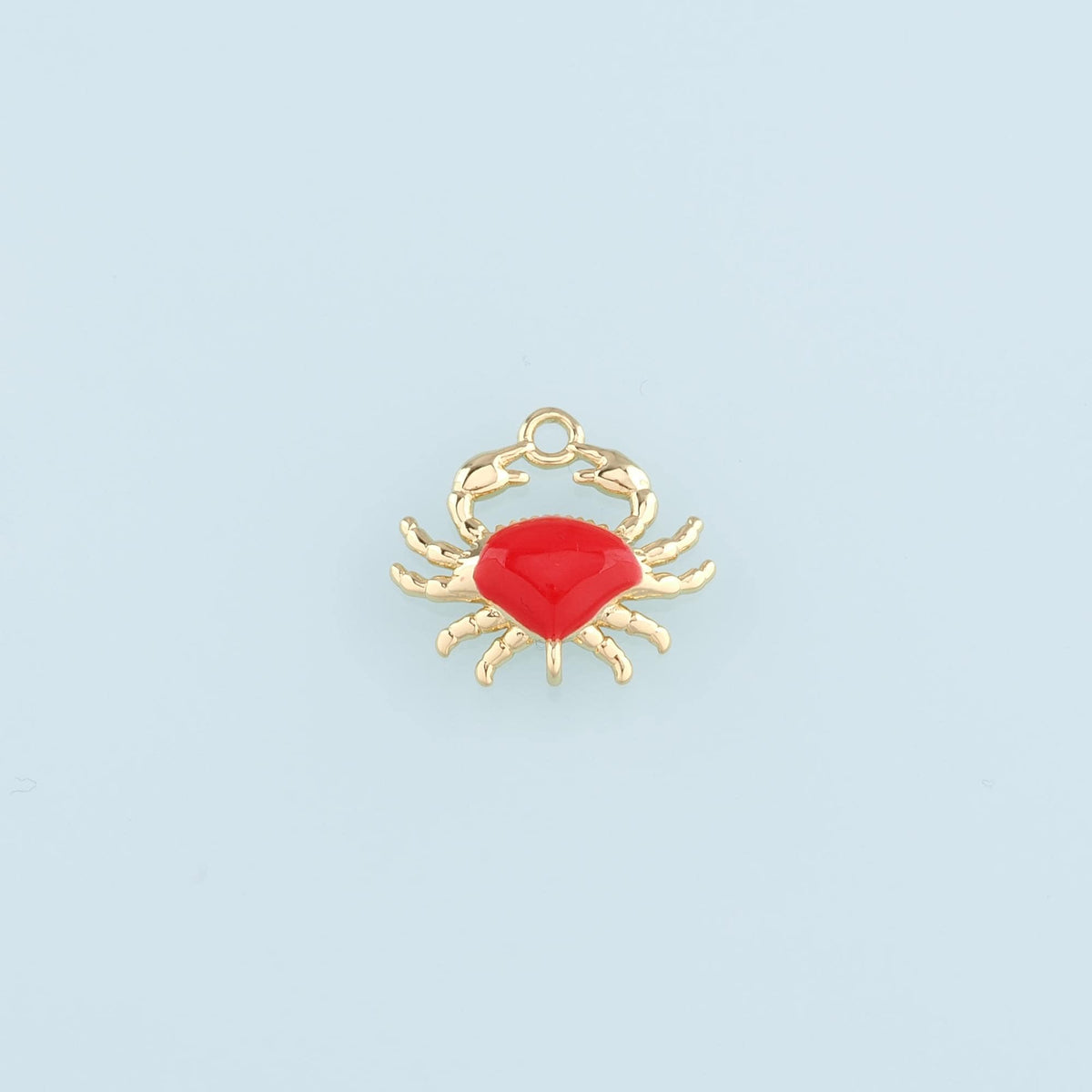 Gold Connector Charms,18K Gold Filled Crab Pendant,Enamel Crab Charms Bracelet Necklace for DIY Jewelry Making Supply