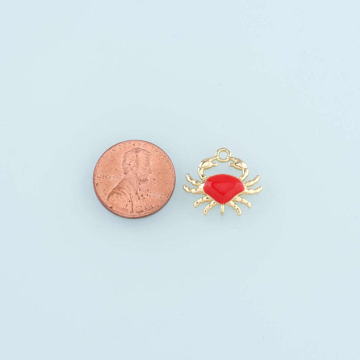 Gold Connector Charms,18K Gold Filled Crab Pendant,Enamel Crab Charms Bracelet Necklace for DIY Jewelry Making Supply