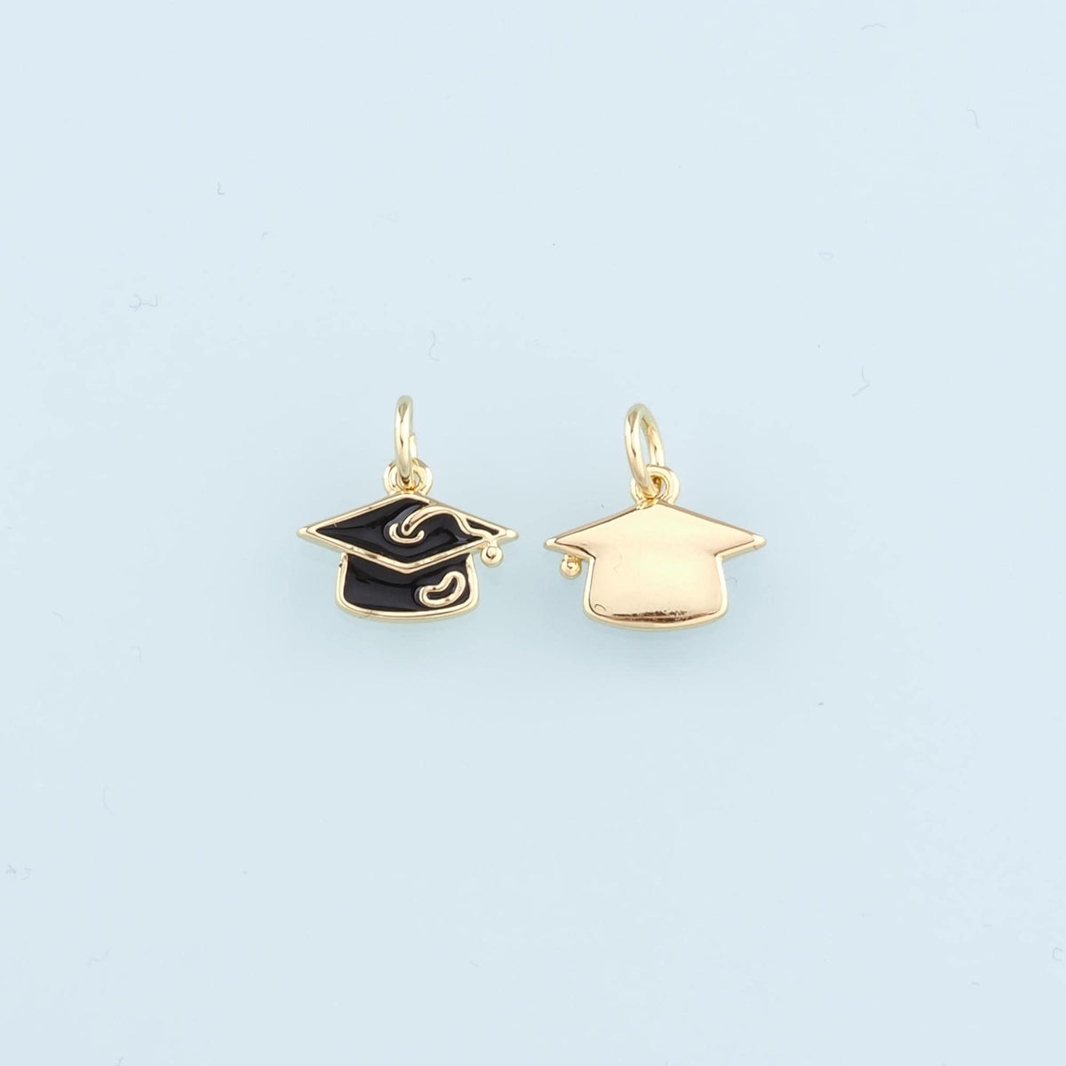 18K Gold Filled Enamel Charm Pendant for Jewelry Making