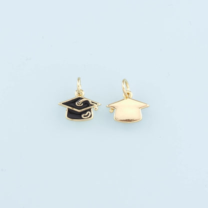 18K Gold Filled Enamel Charm Pendant for Jewelry Making