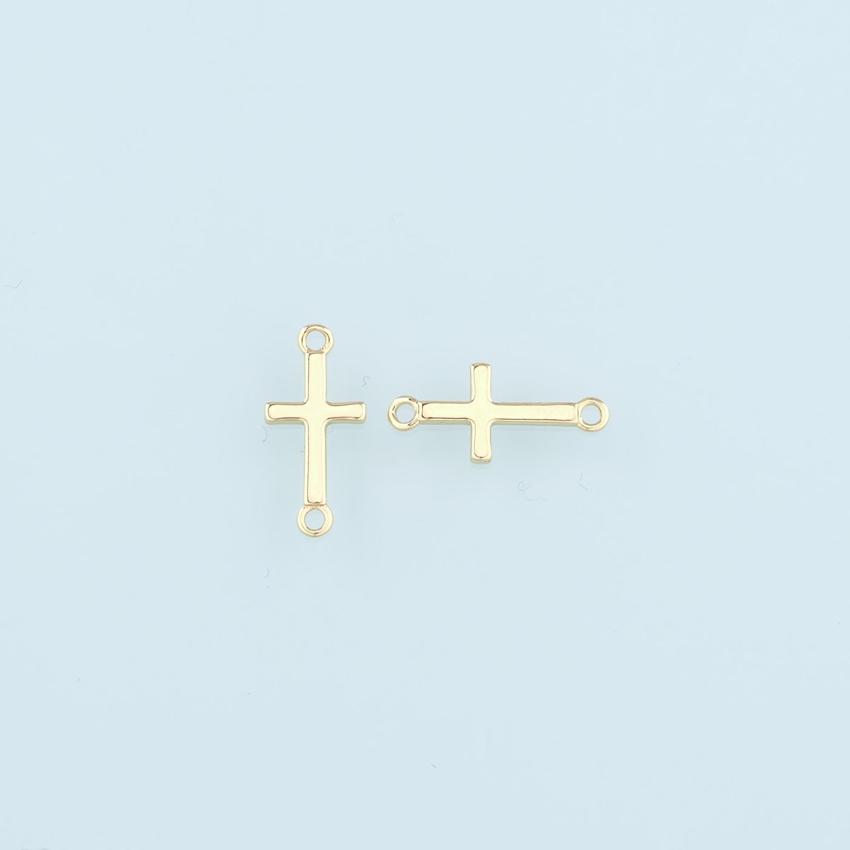 18K Gold Filled Cross Connector for Jewelry Making