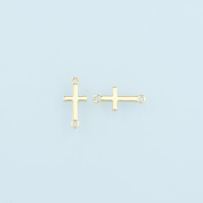 18K Gold Filled Cross Connector for Jewelry Making