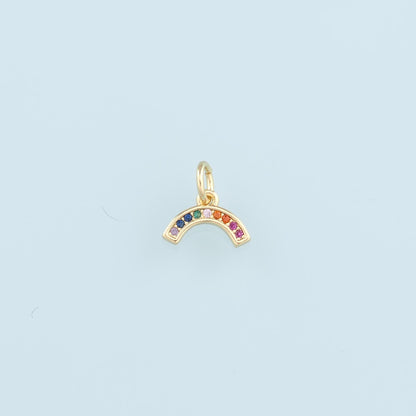 18K Gold Filled Cubic Zirconia Bow Charm Pendant for Jewelry Making