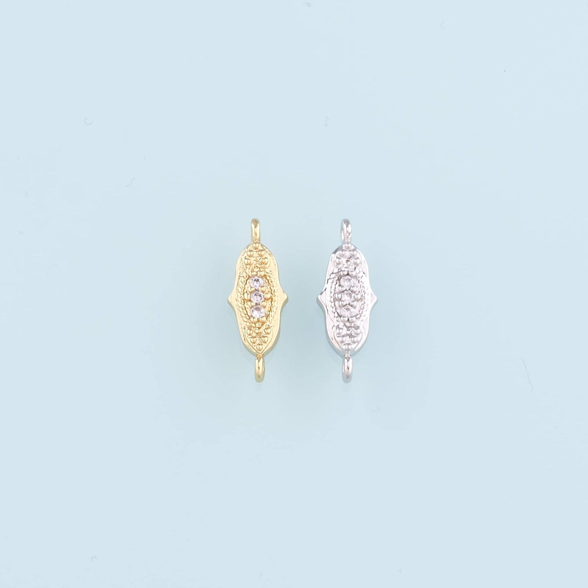 Gold Connector Charm,18K Gold Filled Hamsa Hand Pendant,CZ Micro Pave Hamsa Charm Necklace for DIY Jewelry Making Supply