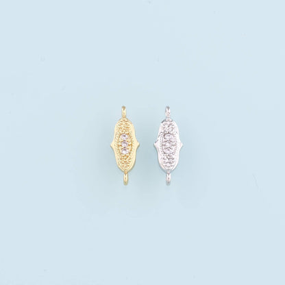 Gold Connector Charm,18K Gold Filled Hamsa Hand Pendant,CZ Micro Pave Hamsa Charm Necklace for DIY Jewelry Making Supply