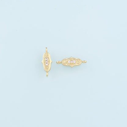 Gold Connector Charm,18K Gold Filled Hamsa Hand Pendant,CZ Micro Pave Hamsa Charm Necklace for DIY Jewelry Making Supply