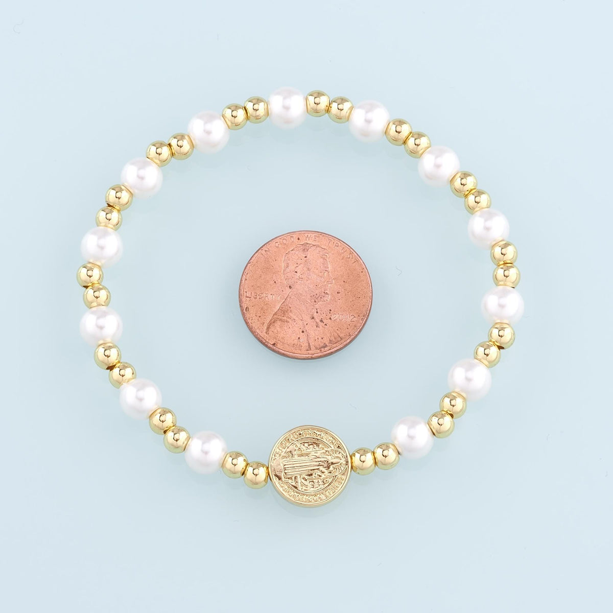 18K Gold Filled Pearl Beaded Chain for Jewelry Making