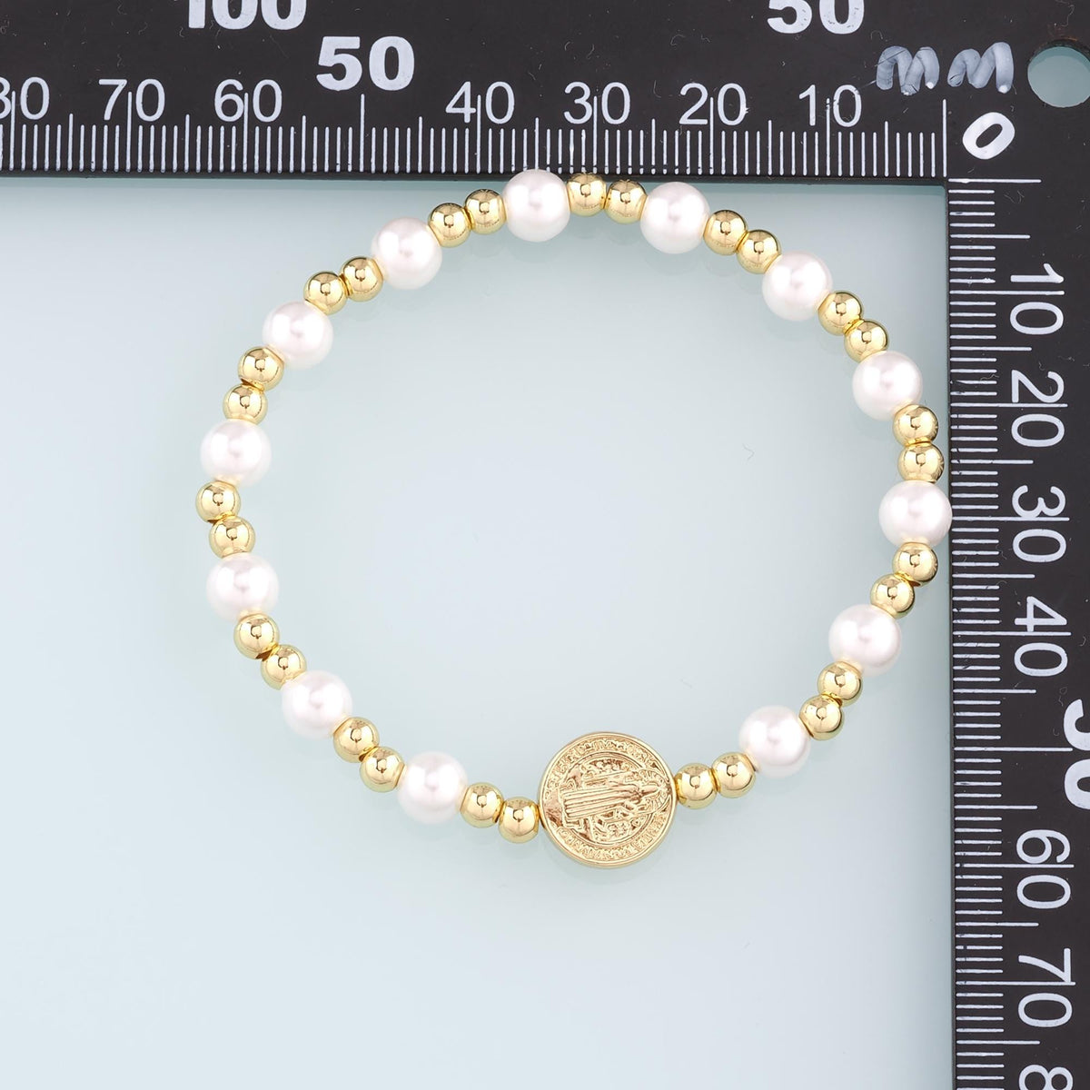 18K Gold Filled Pearl Beaded Chain for Jewelry Making