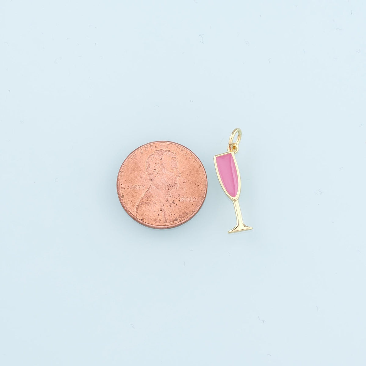 Gold Wine Glass Charms,18K Gold Filled Wine Glass Pendant,Enamel Wine Glass Charm Bracelet Necklace for DIY Jewelry Making Su