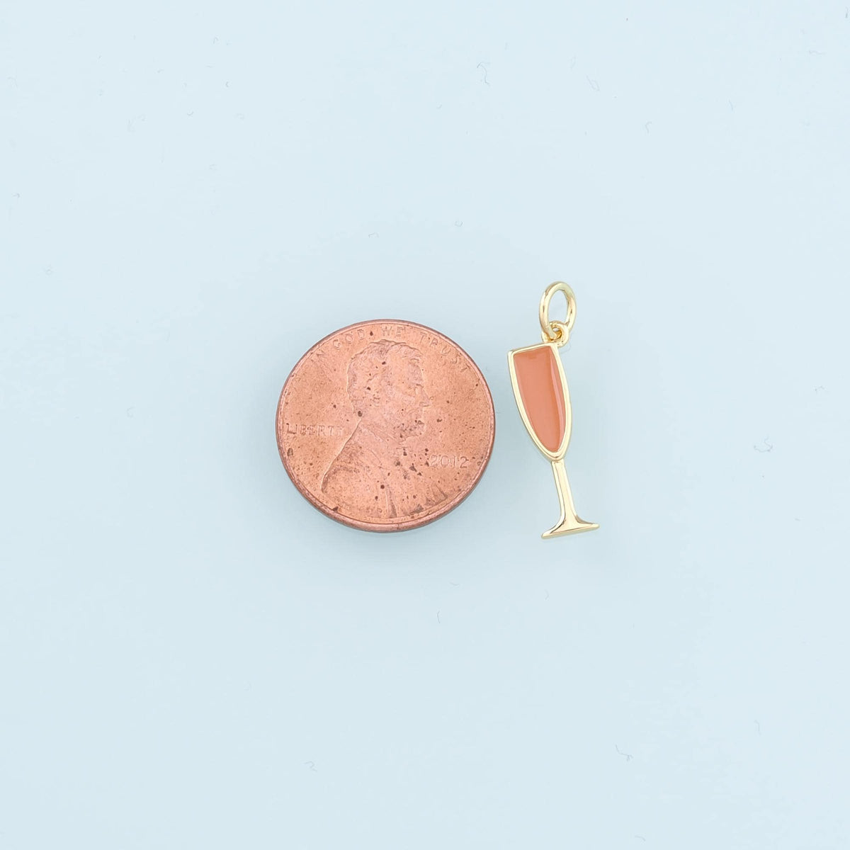Gold Wine Glass Charms,18K Gold Filled Wine Glass Pendant,Enamel Wine Glass Charm Bracelet Necklace for DIY Jewelry Making Su