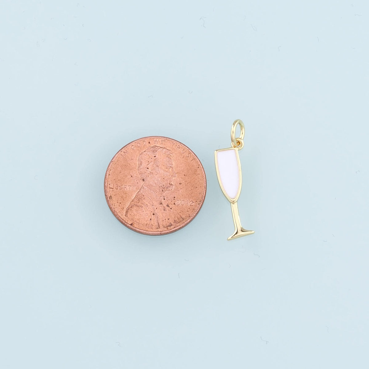 Gold Wine Glass Charms,18K Gold Filled Wine Glass Pendant,Enamel Wine Glass Charm Bracelet Necklace for DIY Jewelry Making Su
