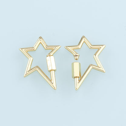 18K Gold Filled Star Clasp for Jewelry Making