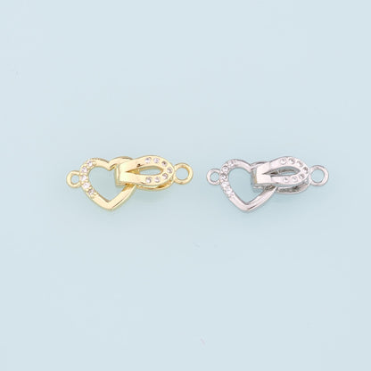 18K Gold Filled Heart Clasp for Jewelry Making