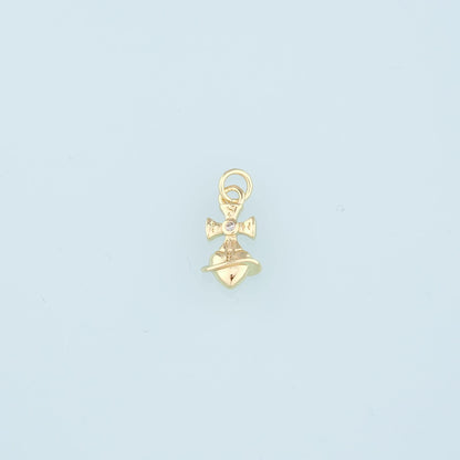 18K Gold Filled Heart Charm Pendant for Jewelry Making