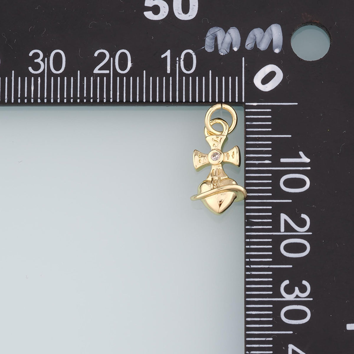 18K Gold Filled Heart Charm Pendant for Jewelry Making