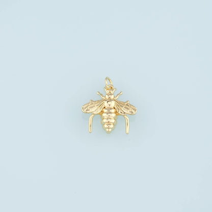 Gold Bee Charms,18K Gold Filled Bee Pendant,Bee Charm Bracelet Necklace for DIY Jewelry Making Supply