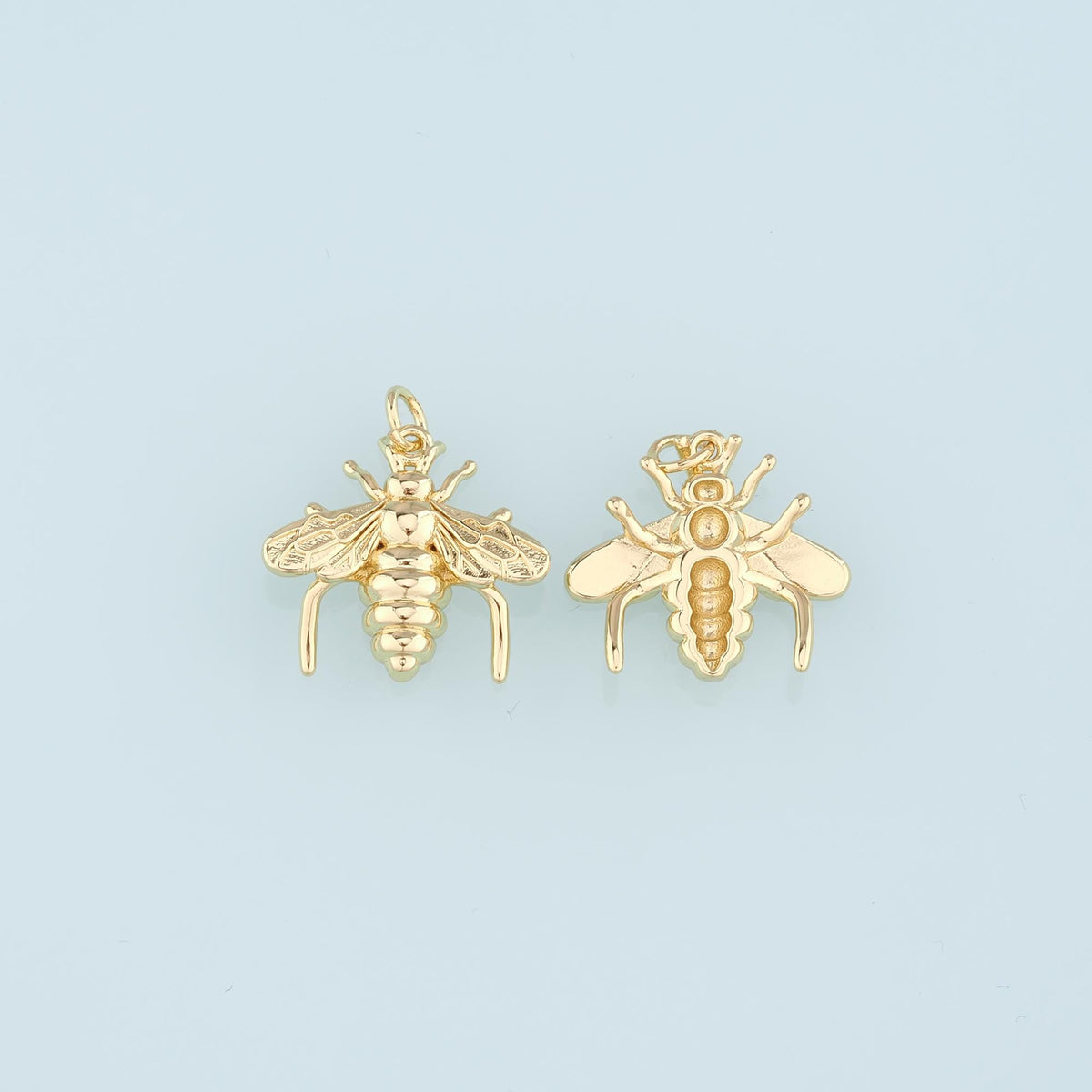 Gold Bee Charms,18K Gold Filled Bee Pendant,Bee Charm Bracelet Necklace for DIY Jewelry Making Supply