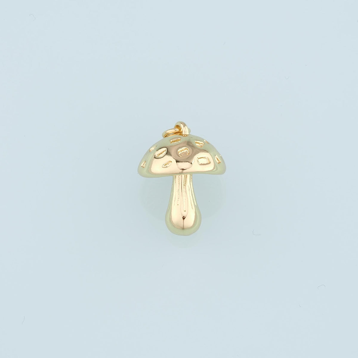 18K Gold Filled Mushroom Pendant,Mushroom Charm Bracelet Necklace for DIY Jewelry Making Supply