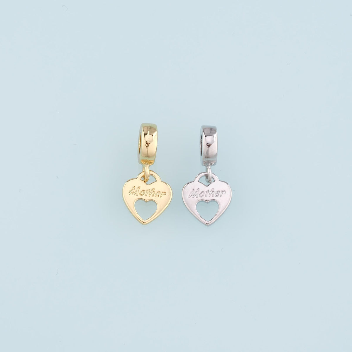 18K Gold Filled Heart Charm Pendant for Jewelry Making
