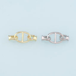 18K Gold Filled Twisted Oval Clasp,Carabiner Lock Connector,Spring Push Gate for DIY Jewelry Finding Necklace Bracelet