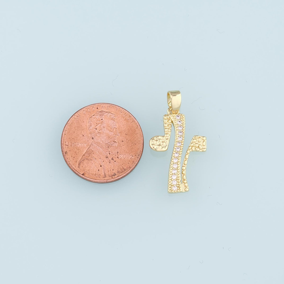 18K Gold Filled Cubic Zirconia Charm Pendant for Jewelry Making