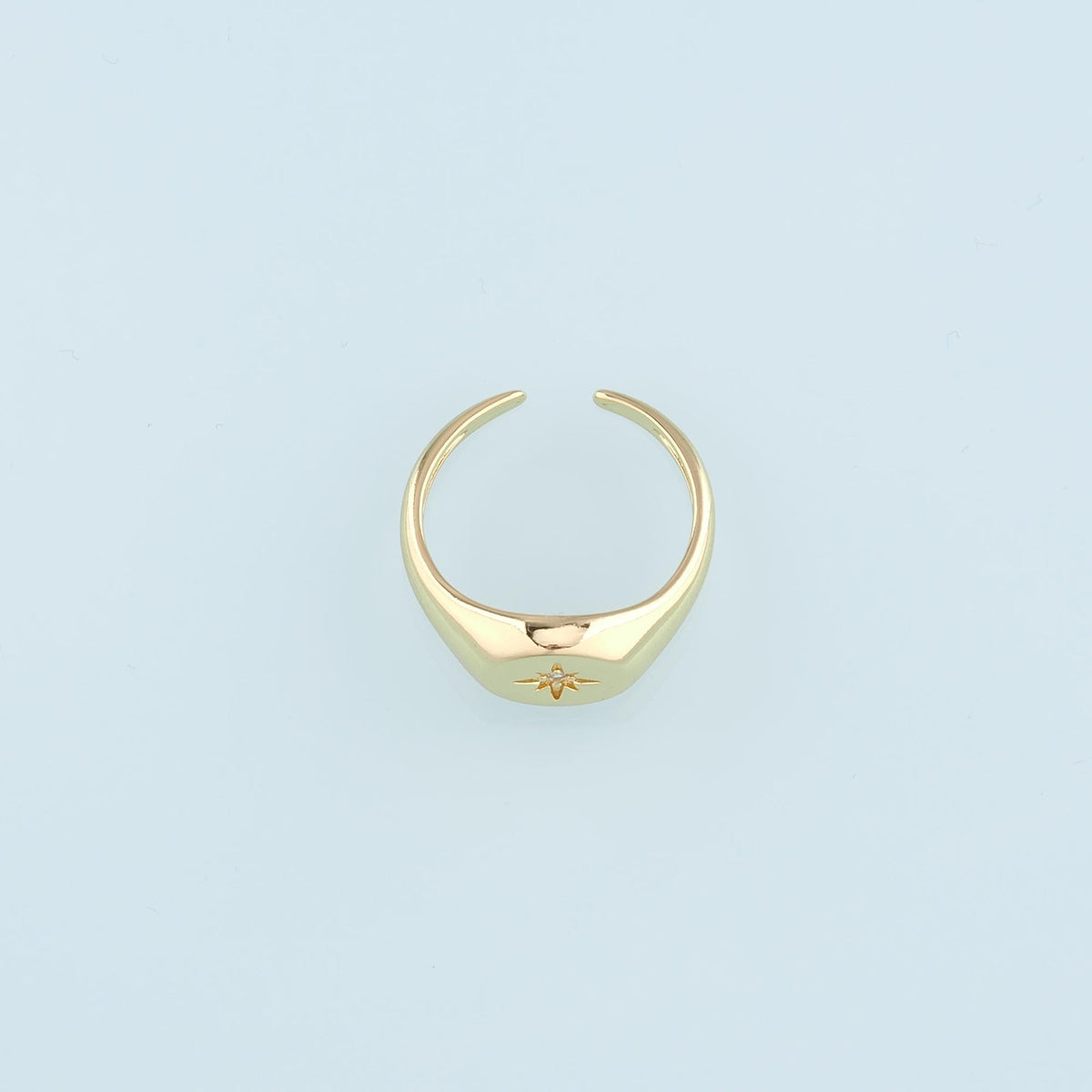 Gold Star Ring,18K Gold Filled CZ Celestial Ring,Classic Little Star jewelry