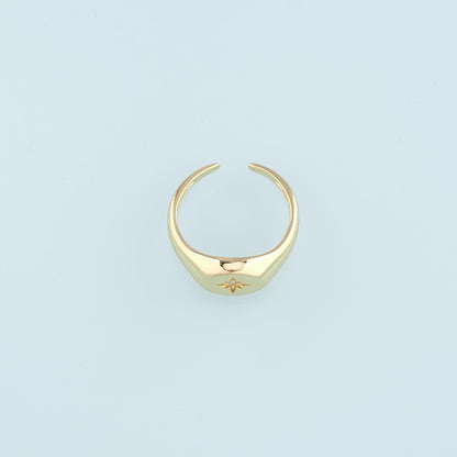 Gold Star Ring,18K Gold Filled CZ Celestial Ring,Classic Little Star jewelry